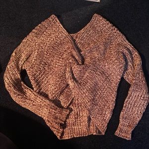 Melrose and Market twisted back knit sweater